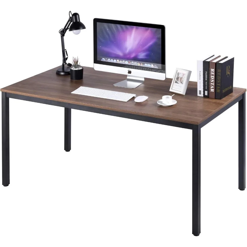 Writing Computer Office Desk 59 Inch（60x 30） Home Office Wooden Writing Study Desk Table, Large Solid Wood Desk, Modern S